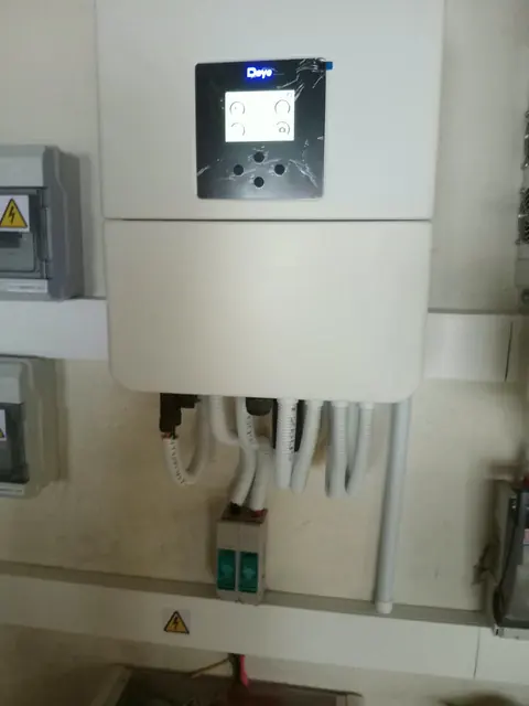 Deye hybrid inverter installation on a garage wall